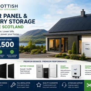 Solar panel and battery storage package for Scottish homes from £10,500